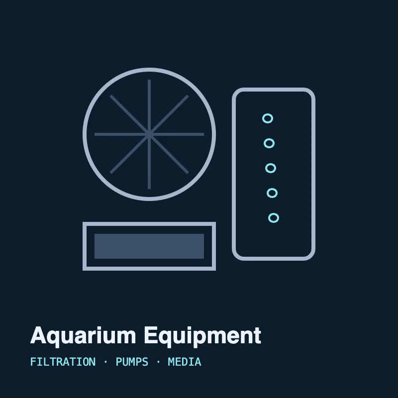 Aquarium equipment illustration